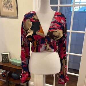 Girl Soul Multicolor Abstract Women's Top